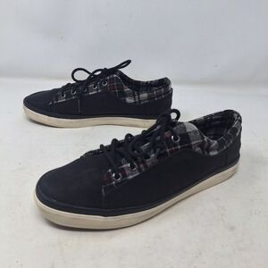 Nautica Black Red Plaid Fashion Sneakers Academia Low Top Grunge Indie Size 7.5